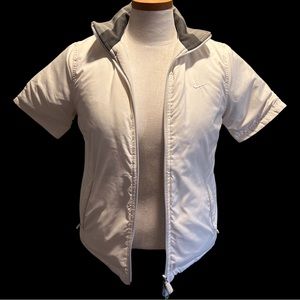 Nike Golf M reversible short sleeve jacket in Cream